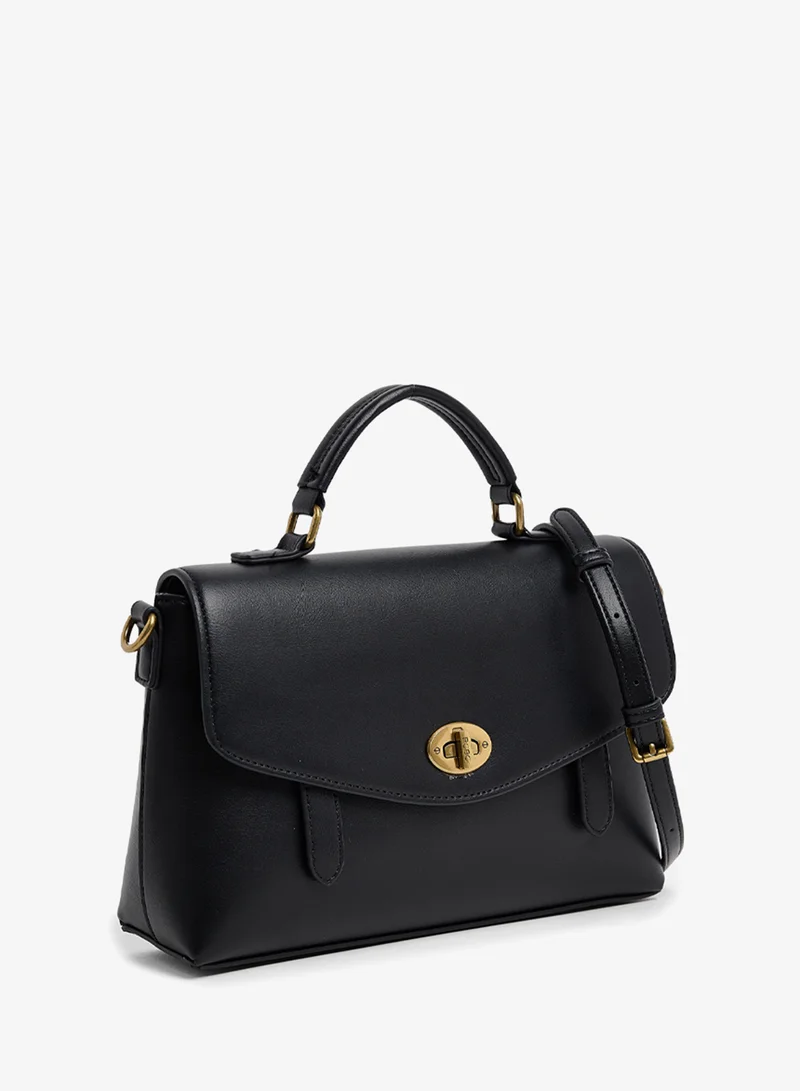 Bcbg  Textured Twist Lock Shoulder Bag for Women | Best Price UAE